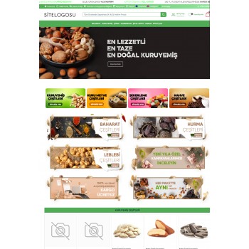 Opencart Journal Gıda - Kuruyemiş Tam Paket Opencart Journal Gıda - Kuruyemiş Tam Paket